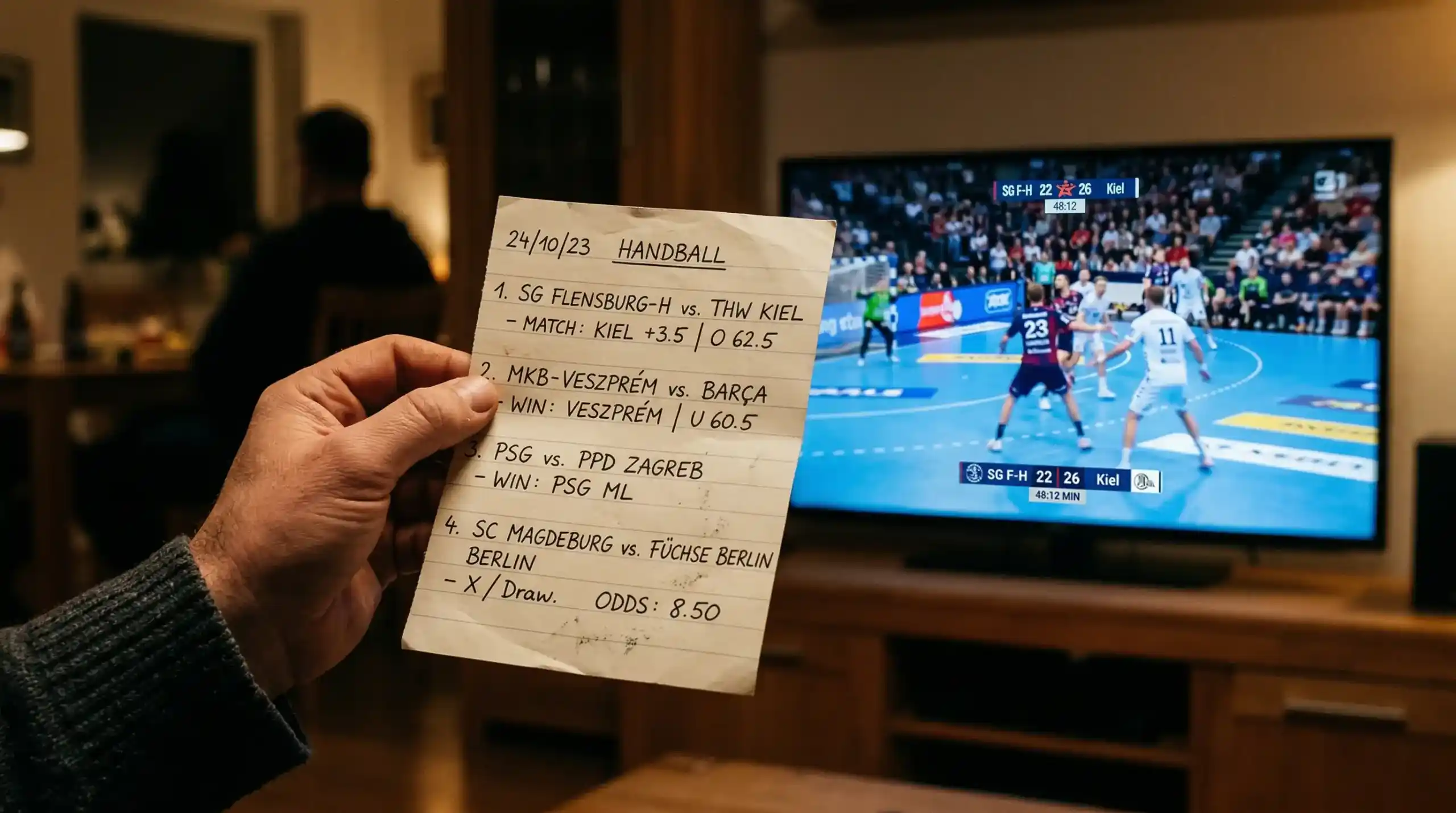Mehrere Handball-Spiele gleichzeitig in einer geteilten Ansicht
